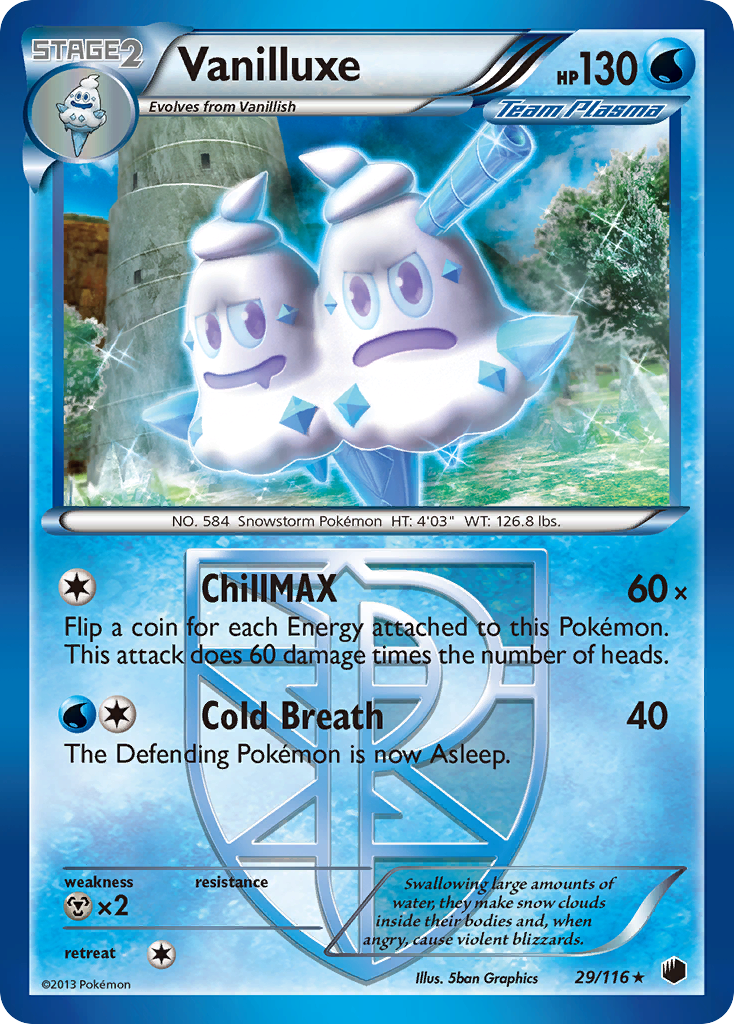 Vanilluxe – Plasma Freeze 29/116 Pokémon card