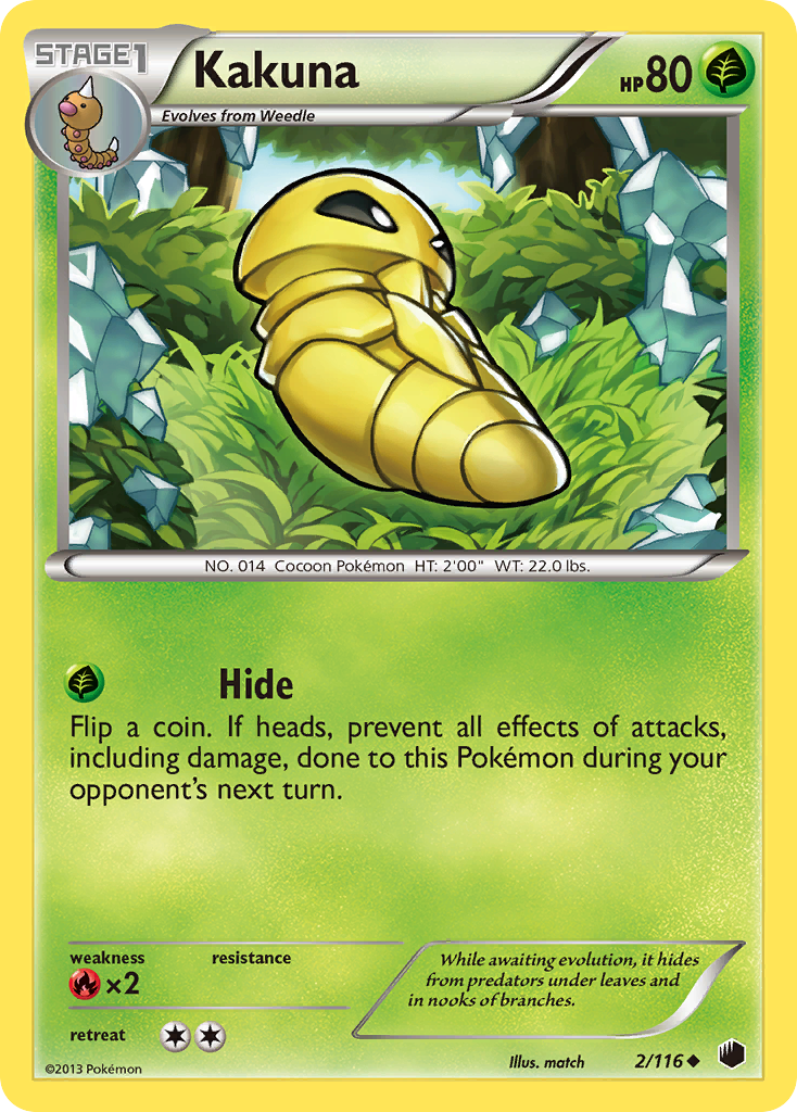 Kakuna – Plasma Freeze 2/116 Pokémon card