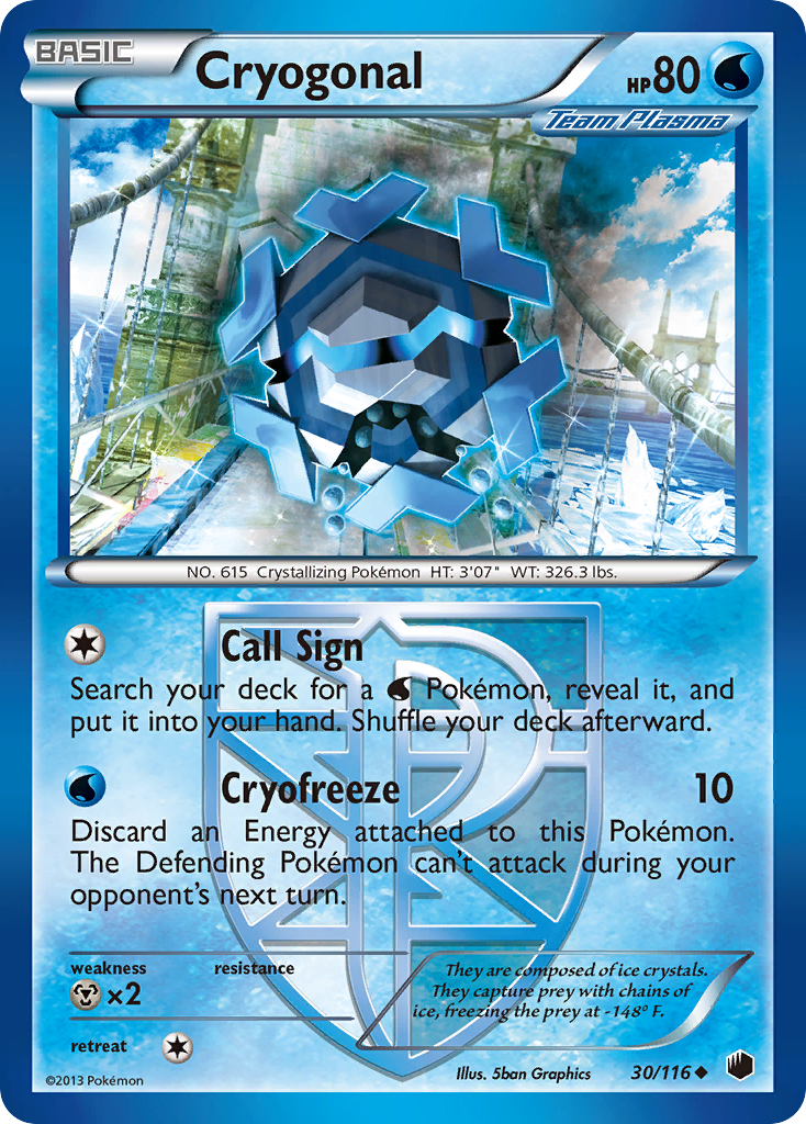 Cryogonal – Plasma Freeze 30/116 Pokémon card