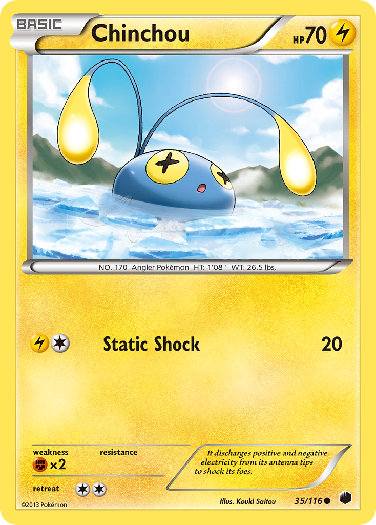 Chinchou – Plasma Freeze 35/116 Pokémon card