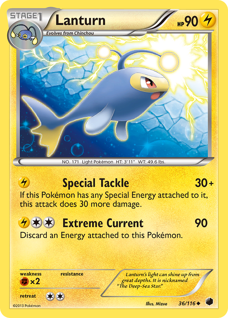 Lanturn – Plasma Freeze 36/116 Pokémon card