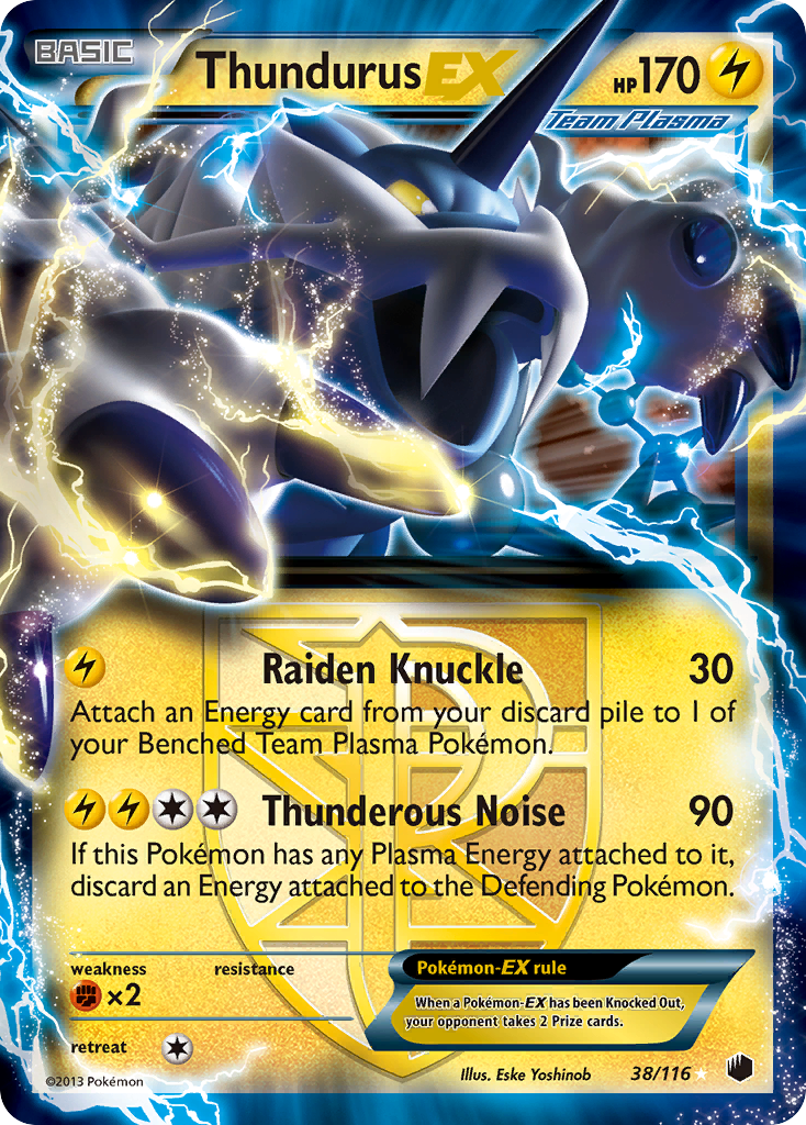 Thundurus-EX – Plasma Freeze 38/116 Pokémon card