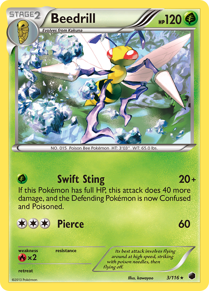 Beedrill – Plasma Freeze 3/116 Pokémon card