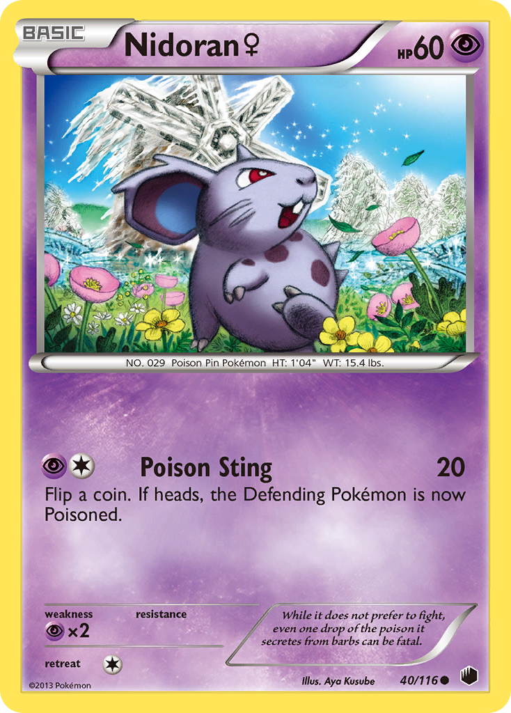 Nidoran ♀ – Plasma Freeze 40/116 Pokémon card