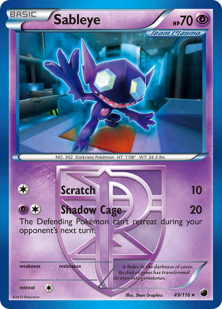 Sableye – Plasma Freeze 49/116 Pokémon card