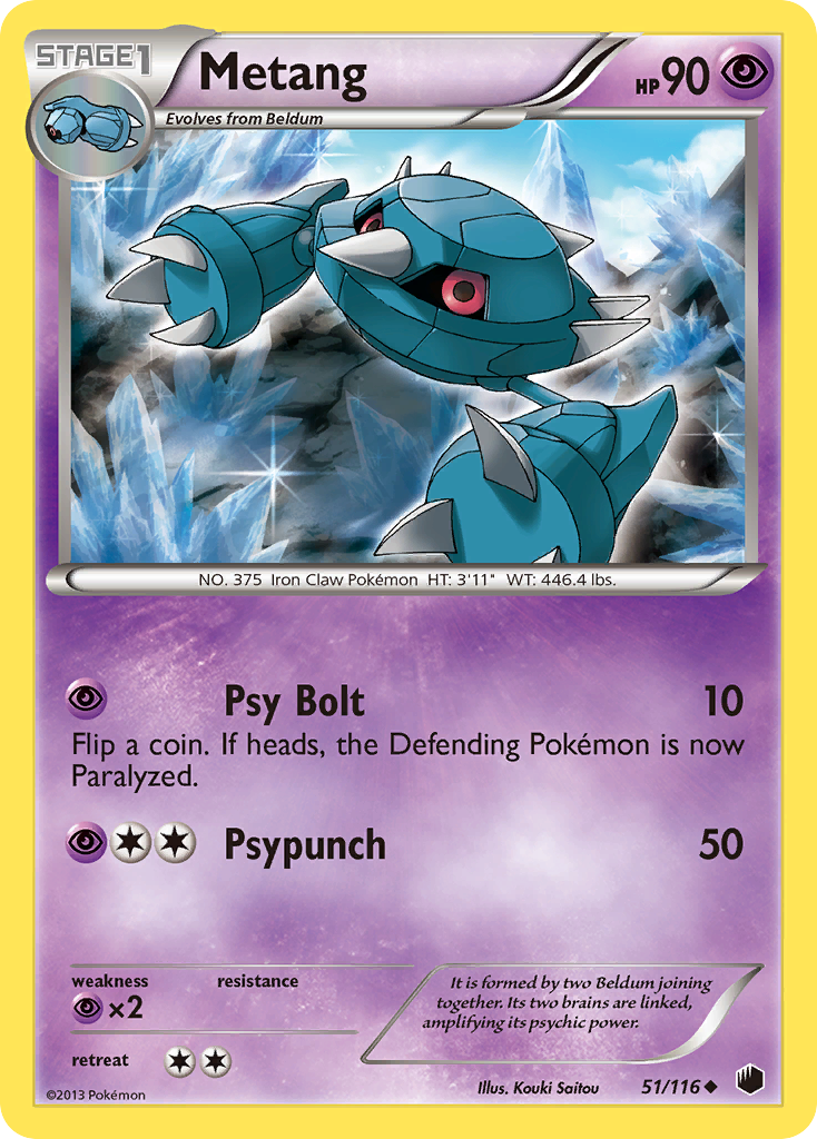 Metang – Plasma Freeze 51/116 Pokémon card