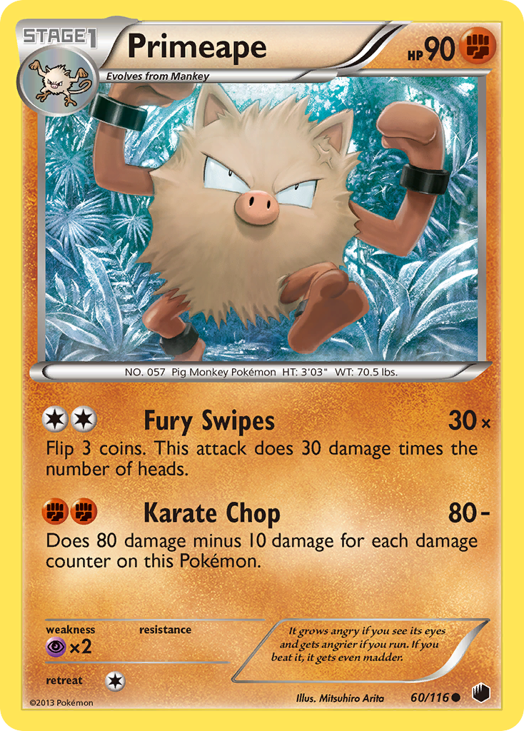 Primeape – Plasma Freeze 60/116 Pokémon card
