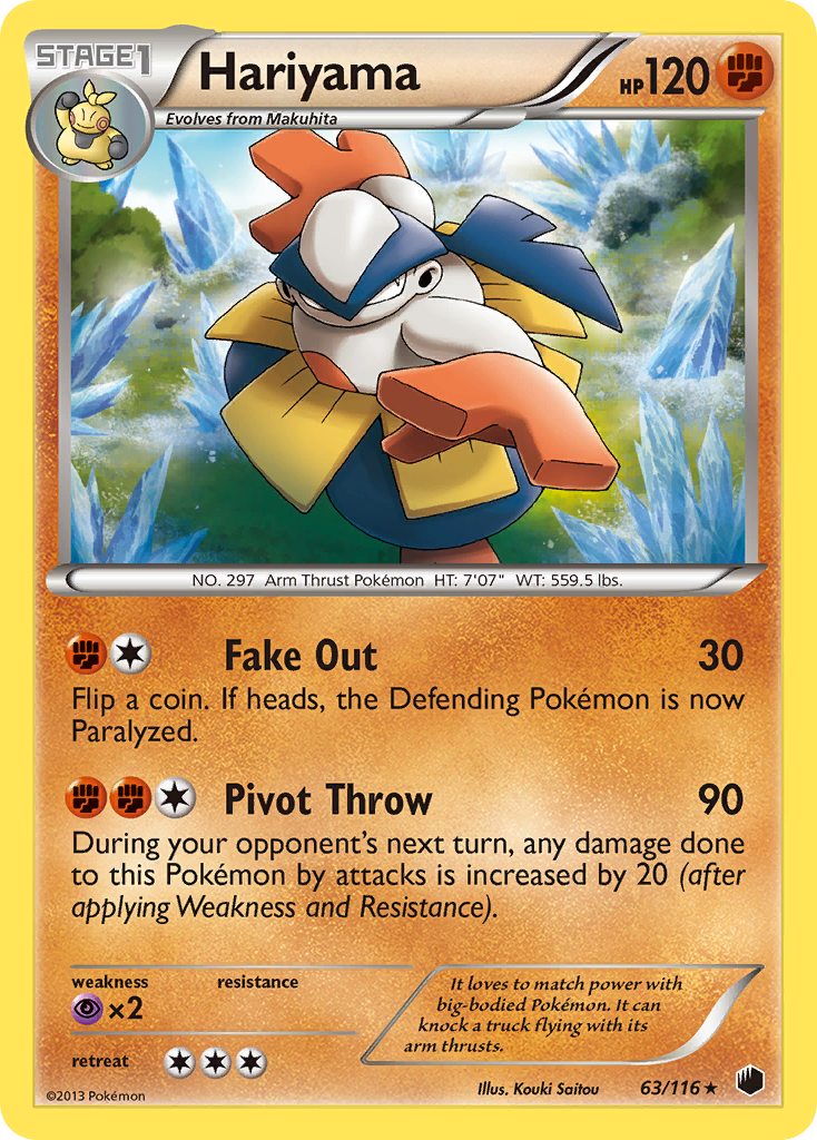 Hariyama – Plasma Freeze 63/116 Pokémon card