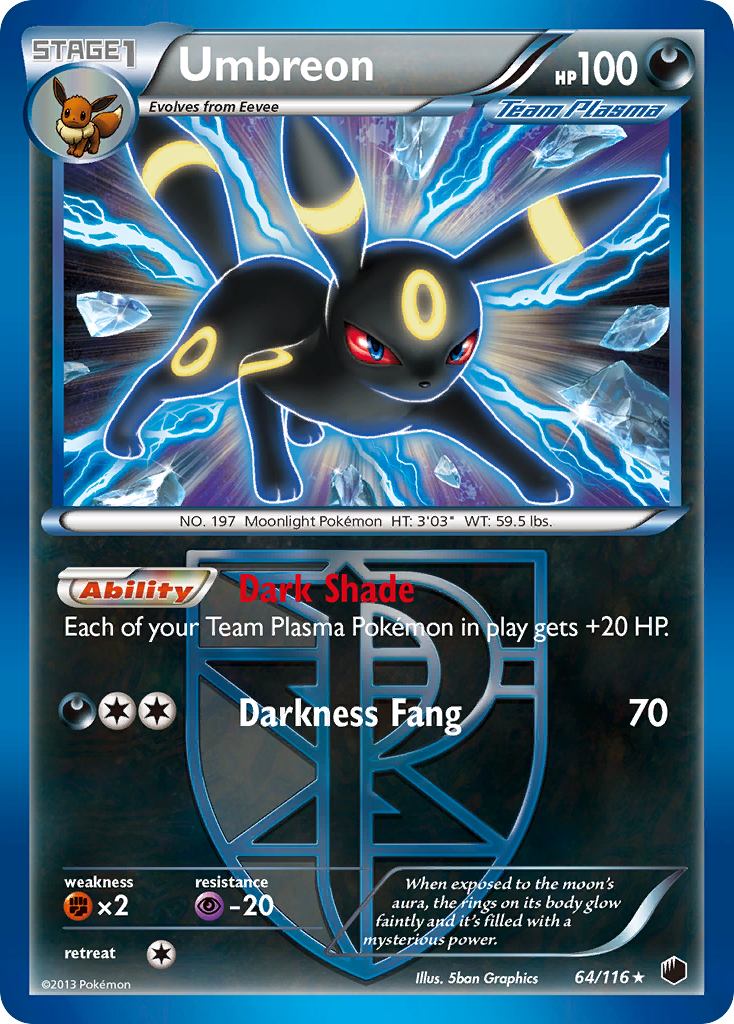 Umbreon – Plasma Freeze 64/116 Pokémon card