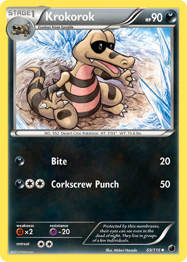 Krokorok – Plasma Freeze 69/116 Pokémon card