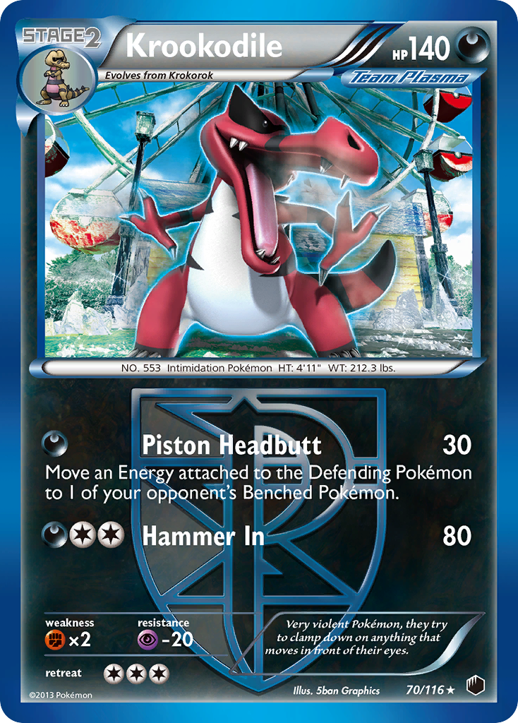 Krookodile – Plasma Freeze 70/116 Pokémon card