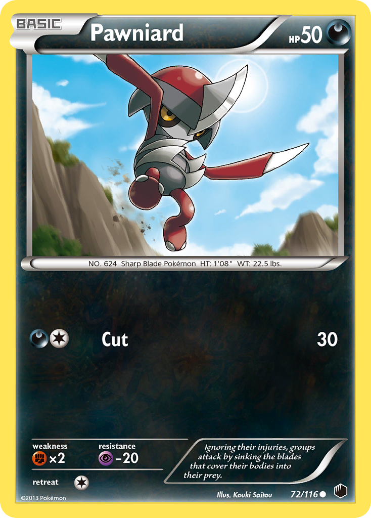 Pawniard – Plasma Freeze 72/116 Pokémon card