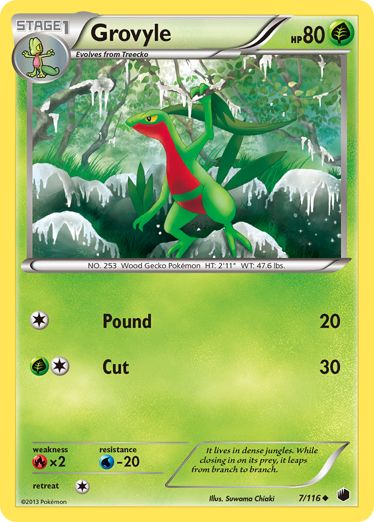Grovyle – Plasma Freeze 7/116 Pokémon card