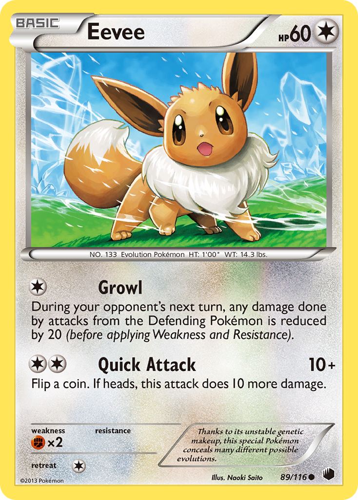 Eevee – Plasma Freeze 89/116 Pokémon card