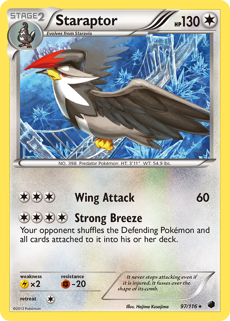 Staraptor – Plasma Freeze 97/116 Pokémon card