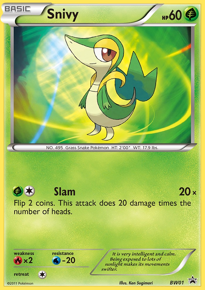 Snivy – BW Black Star Promos BW01 Pokémon card