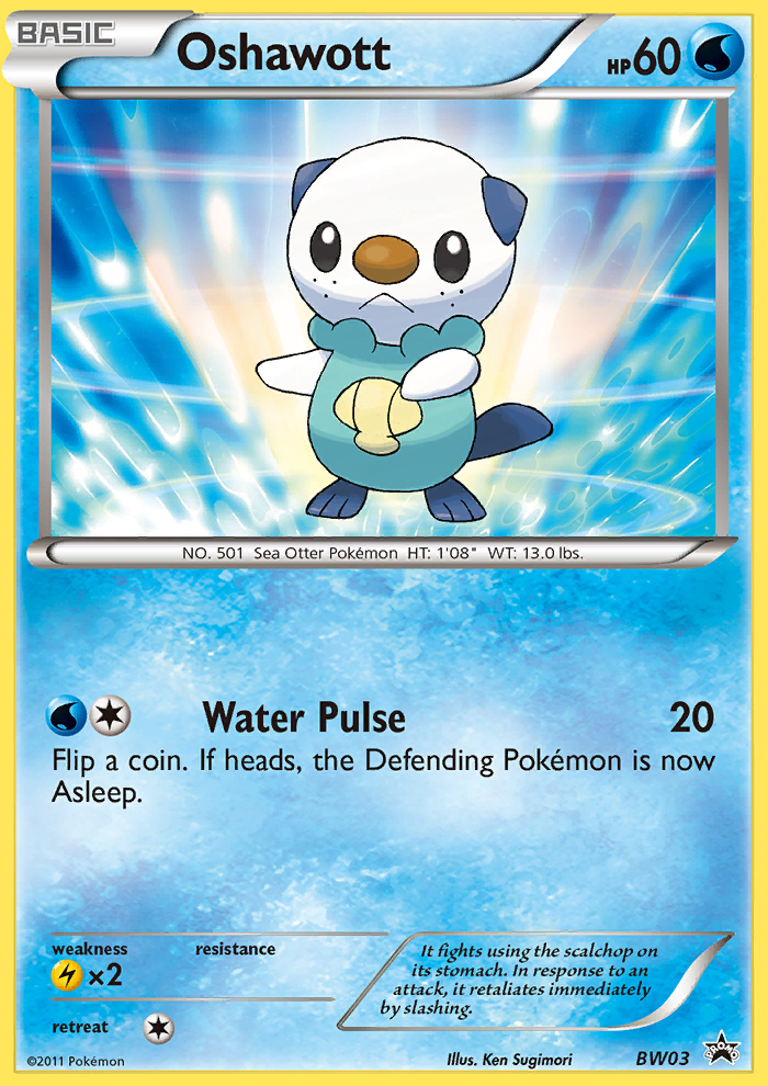 Oshawott – BW Black Star Promos BW03 Pokémon card