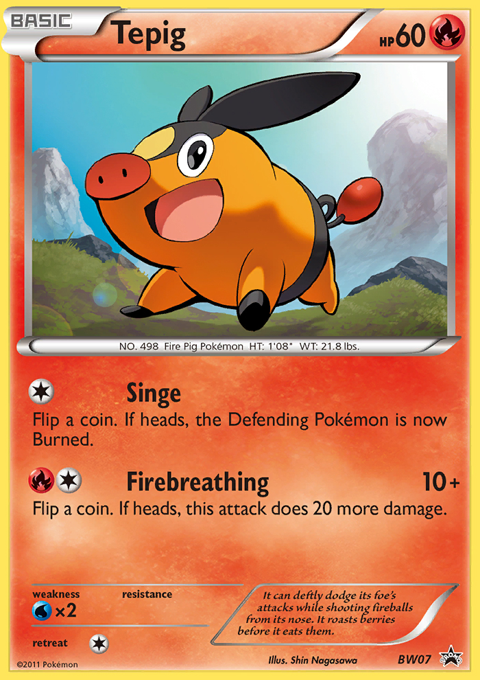 Tepig – BW Black Star Promos BW07 Pokémon card