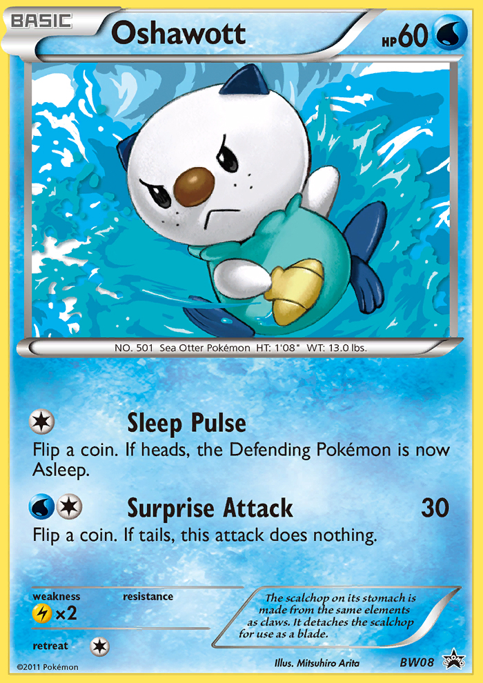 Oshawott – BW Black Star Promos BW08 Pokémon card
