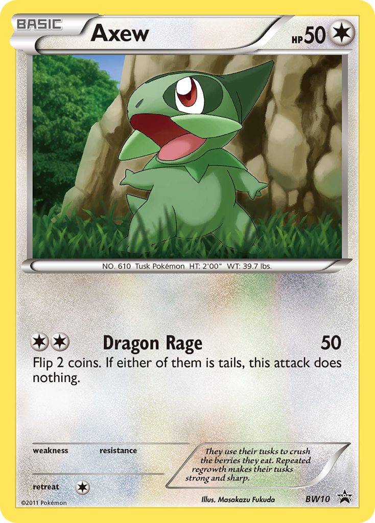 Axew – BW Black Star Promos BW10 Pokémon card
