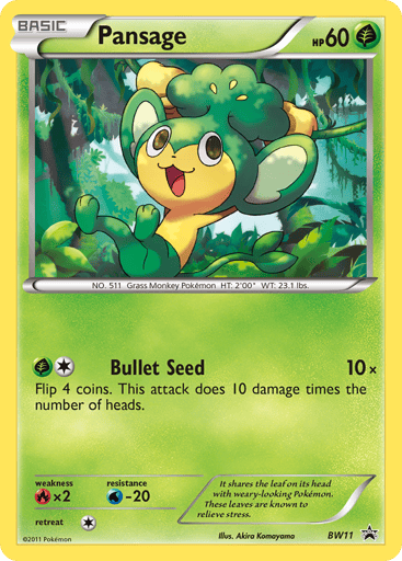 Pansage - BW Black Star Promos BW11