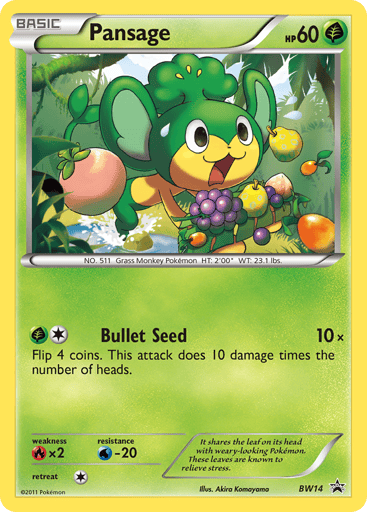 Pansage - BW Black Star Promos BW14