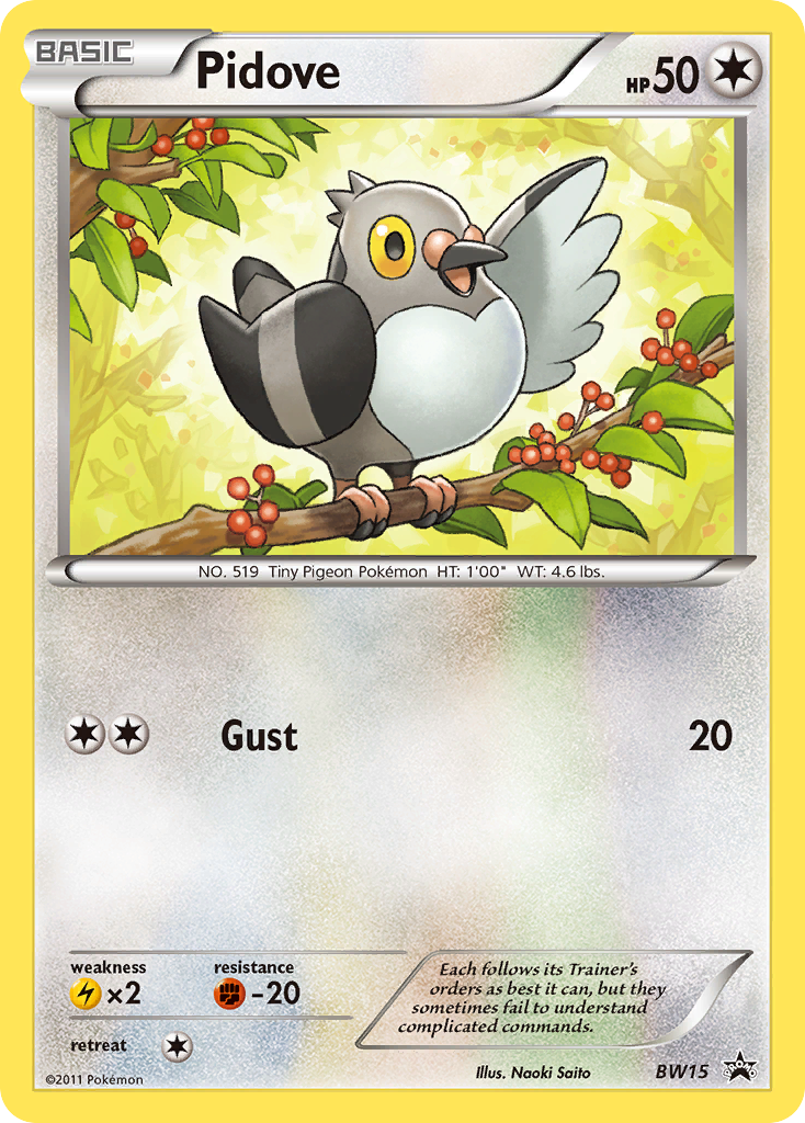 Pidove – BW Black Star Promos BW15 Pokémon card