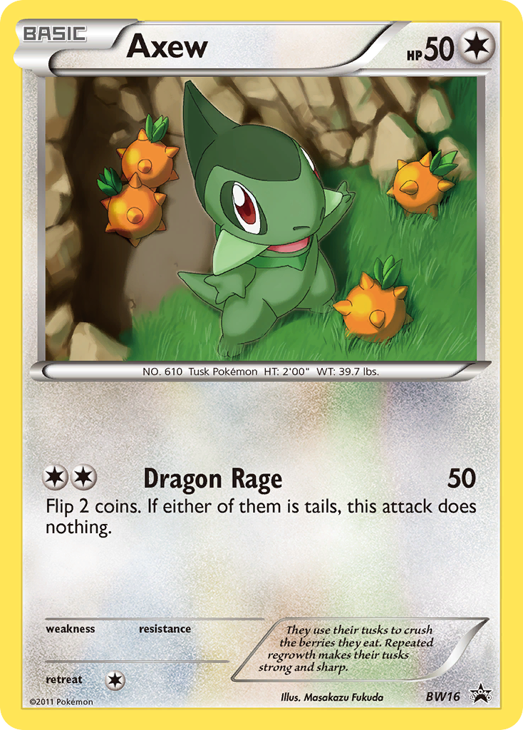 Axew – BW Black Star Promos BW16 Pokémon card