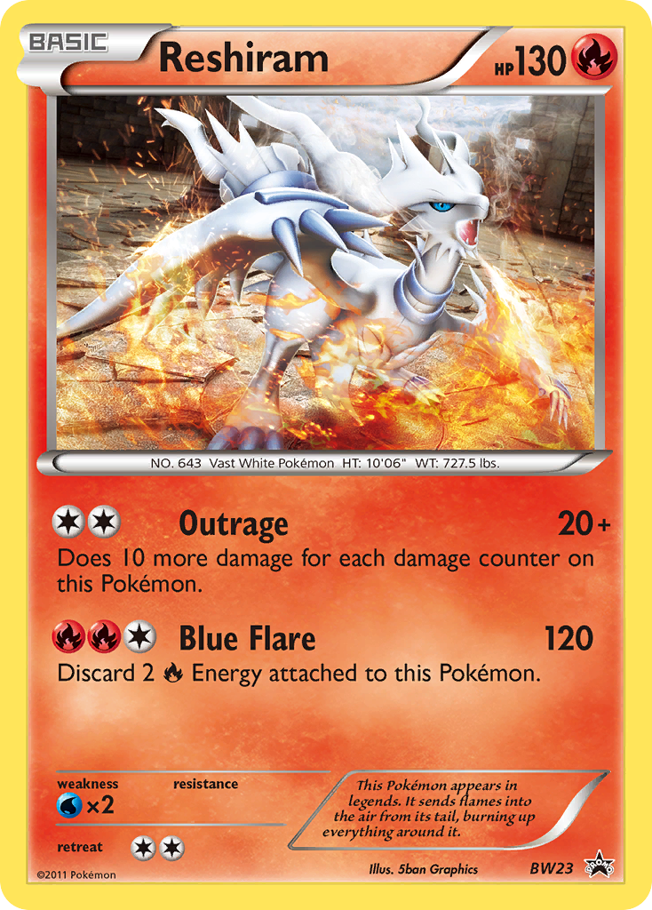 Reshiram – BW Black Star Promos BW23 Pokémon card