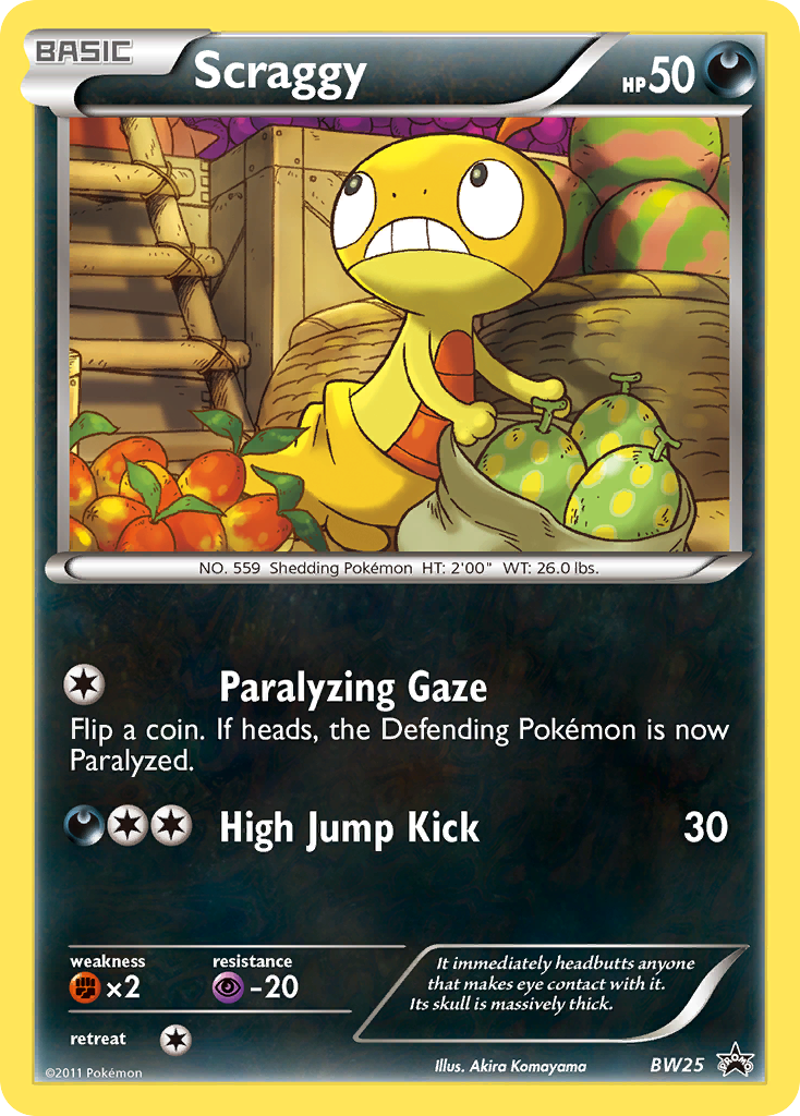 Scraggy – BW Black Star Promos BW25 Pokémon card