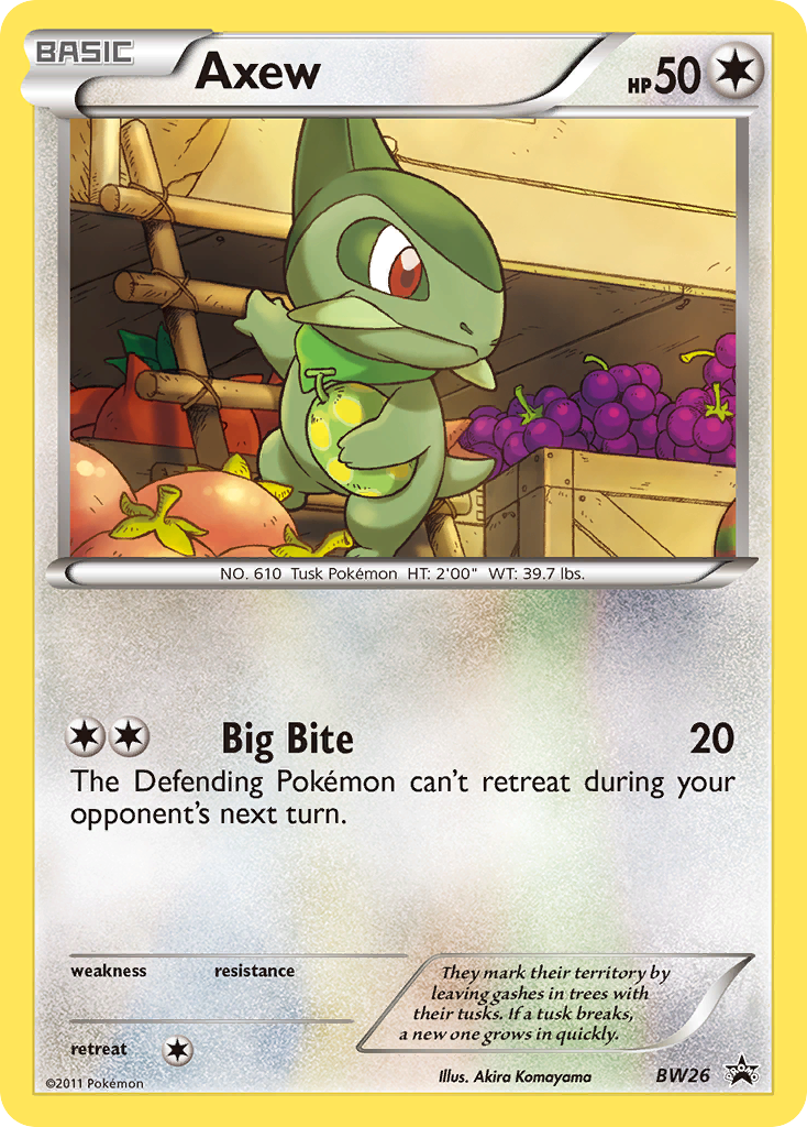 Axew – BW Black Star Promos BW26 Pokémon card