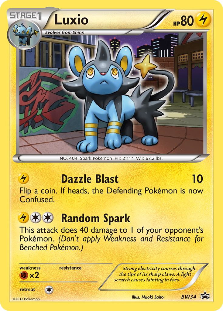 Luxio – BW Black Star Promos BW34 Pokémon card