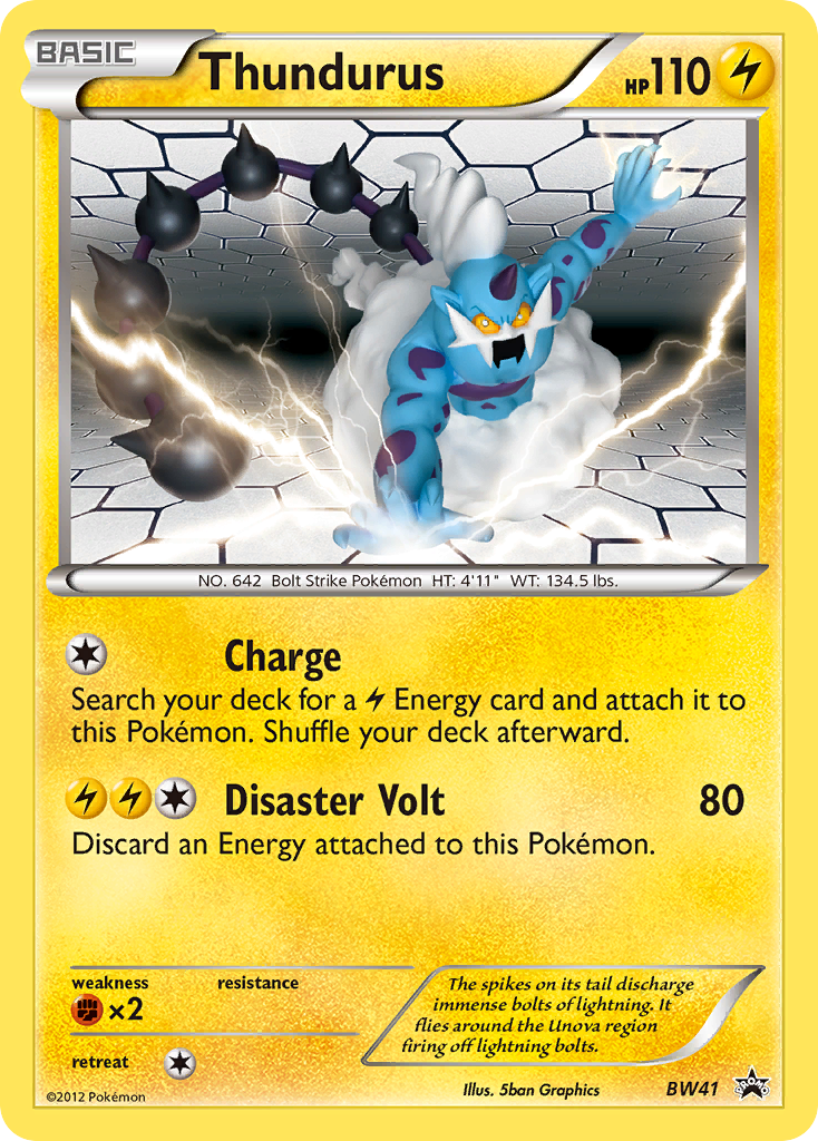 Thundurus – BW Black Star Promos BW41 Pokémon card