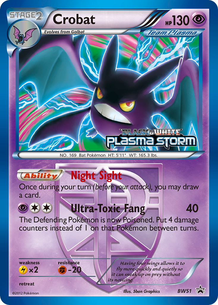 Crobat – BW Black Star Promos BW51 Pokémon card