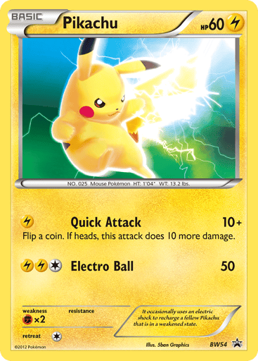 Pikachu - BW Black Star Promos BW54