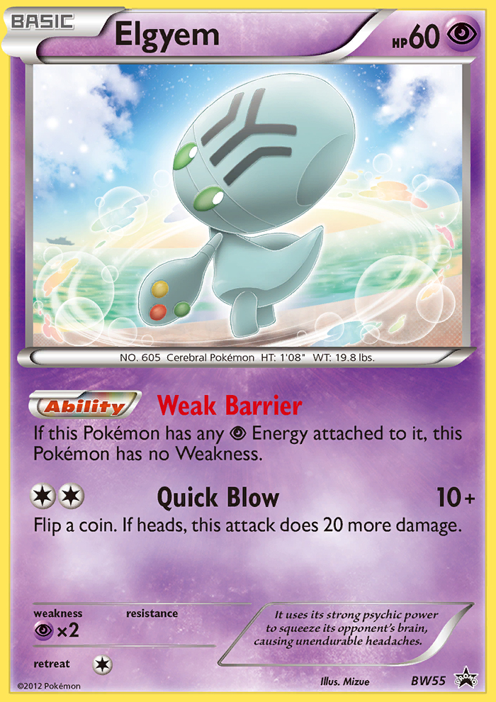 Elgyem – BW Black Star Promos BW55 Pokémon card