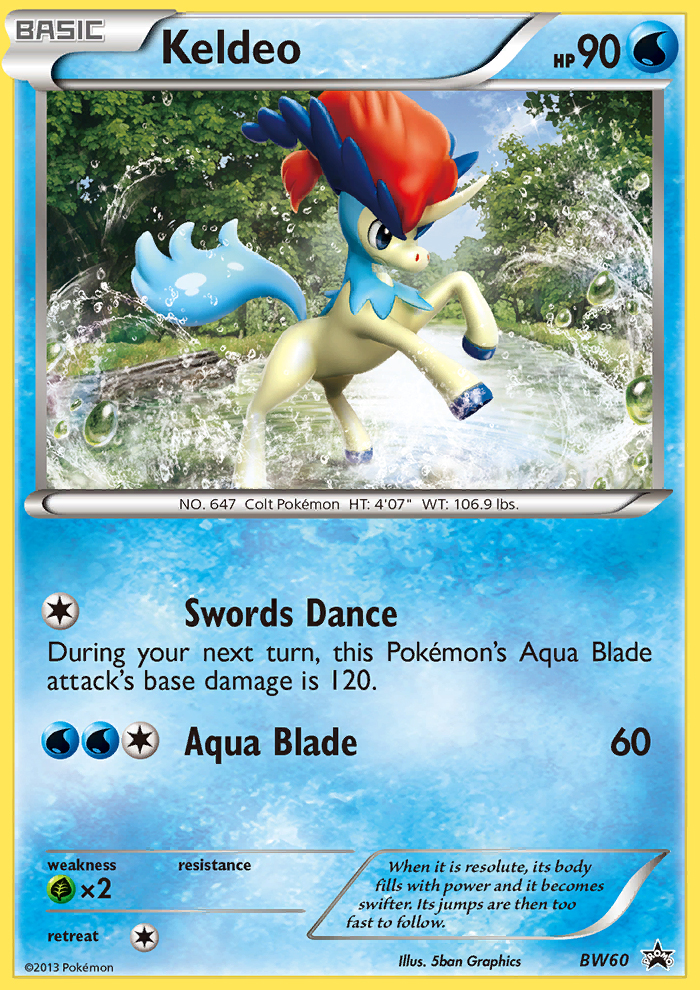 Keldeo – BW Black Star Promos BW60 Pokémon card