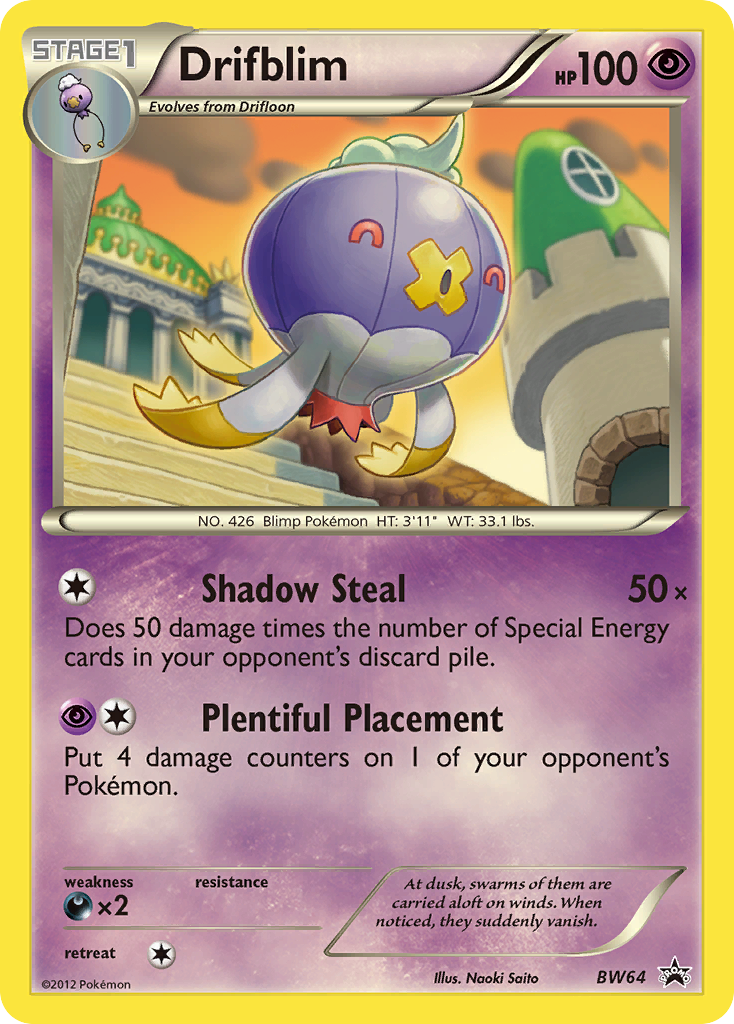 Drifblim – BW Black Star Promos BW64 Pokémon card