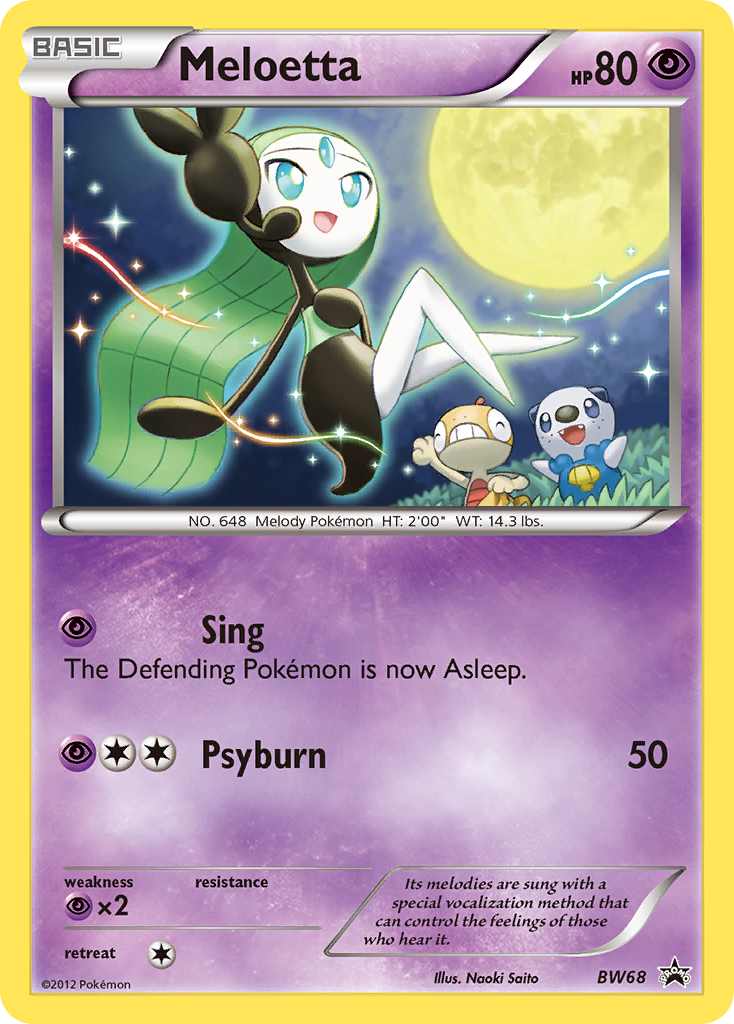 Meloetta – BW Black Star Promos BW68 Pokémon card