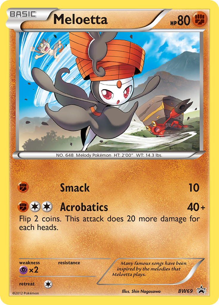 Meloetta – BW Black Star Promos BW69 Pokémon card