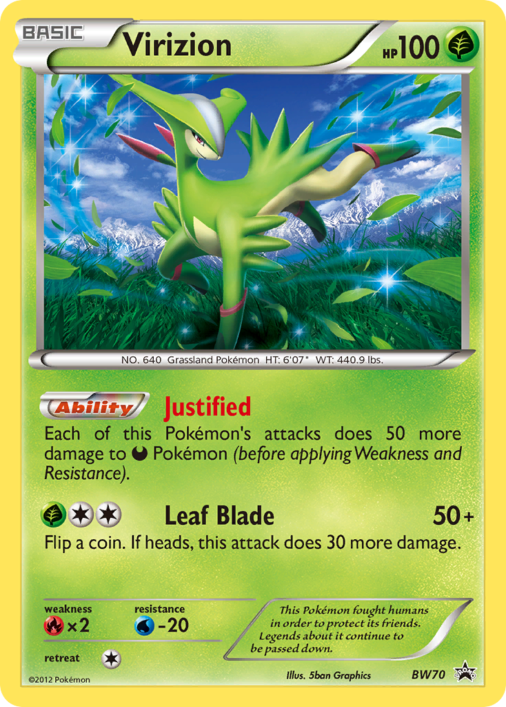 Virizion – BW Black Star Promos BW70 Pokémon card
