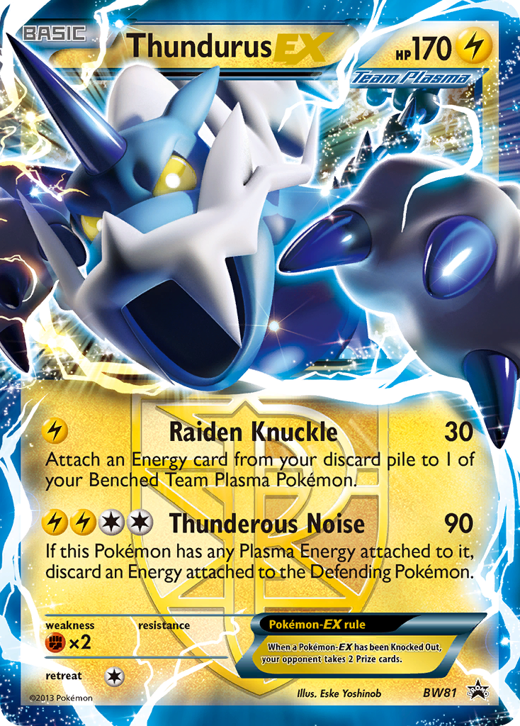 Thundurus-EX – BW Black Star Promos BW81 Pokémon card