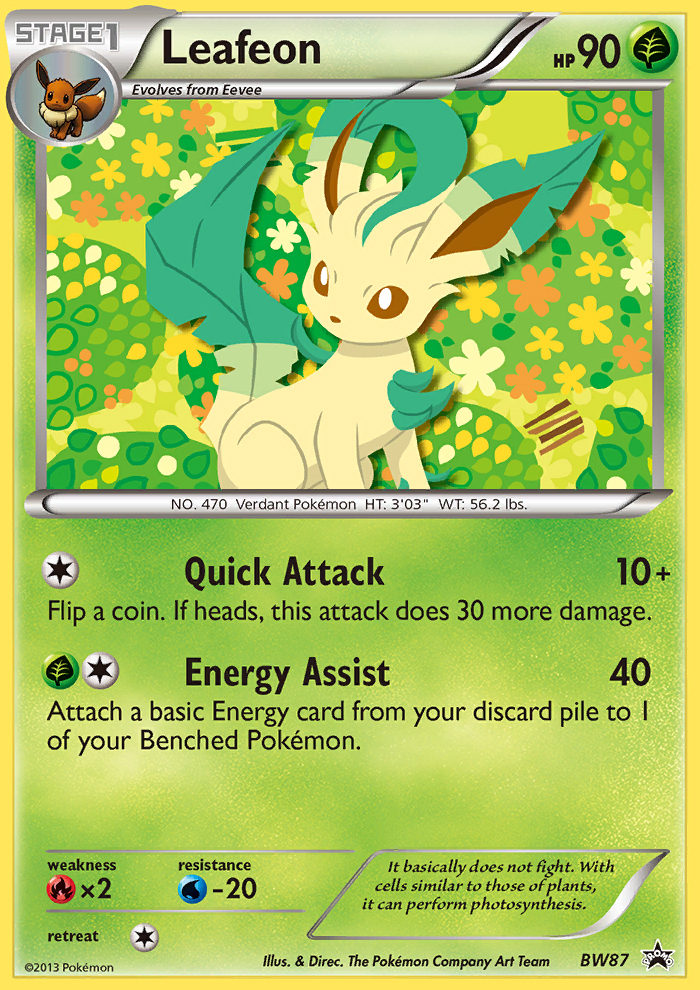 Leafeon – BW Black Star Promos BW87 Pokémon card