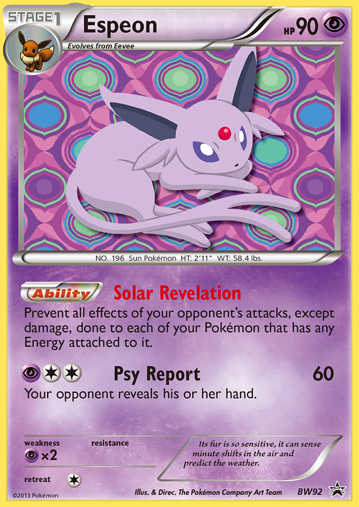 Espeon – BW Black Star Promos BW92 Pokémon card