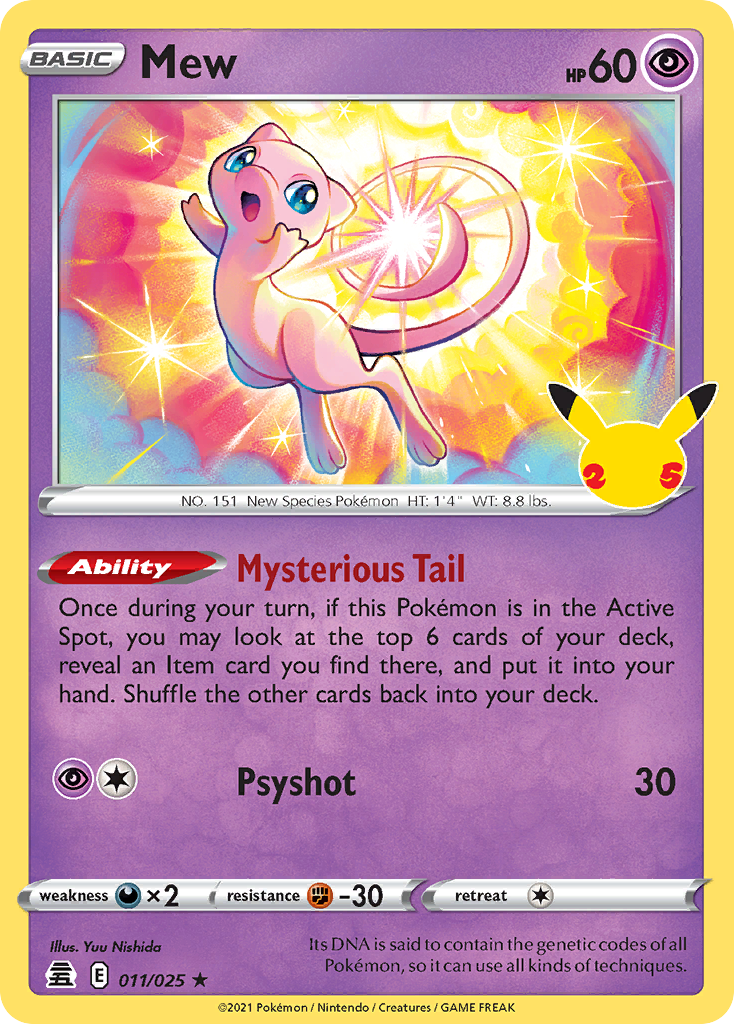 Mew – Celebrations 11 Pokémon card