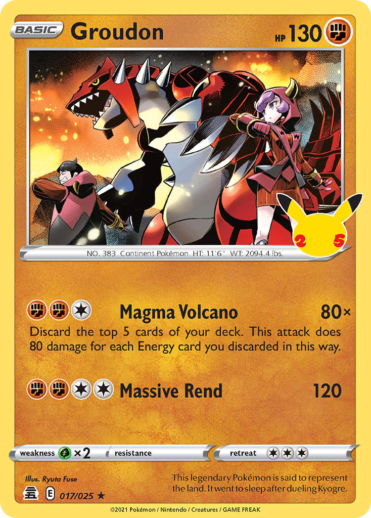 Groudon – Celebrations 17 Pokémon card