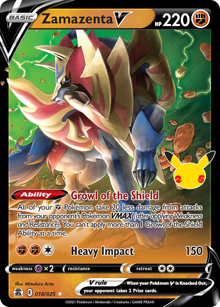 Zamazenta V – Celebrations 18 Pokémon card