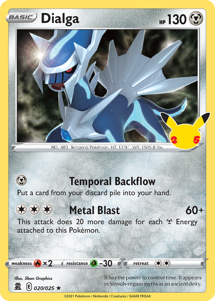 Dialga – Celebrations 20 Pokémon card