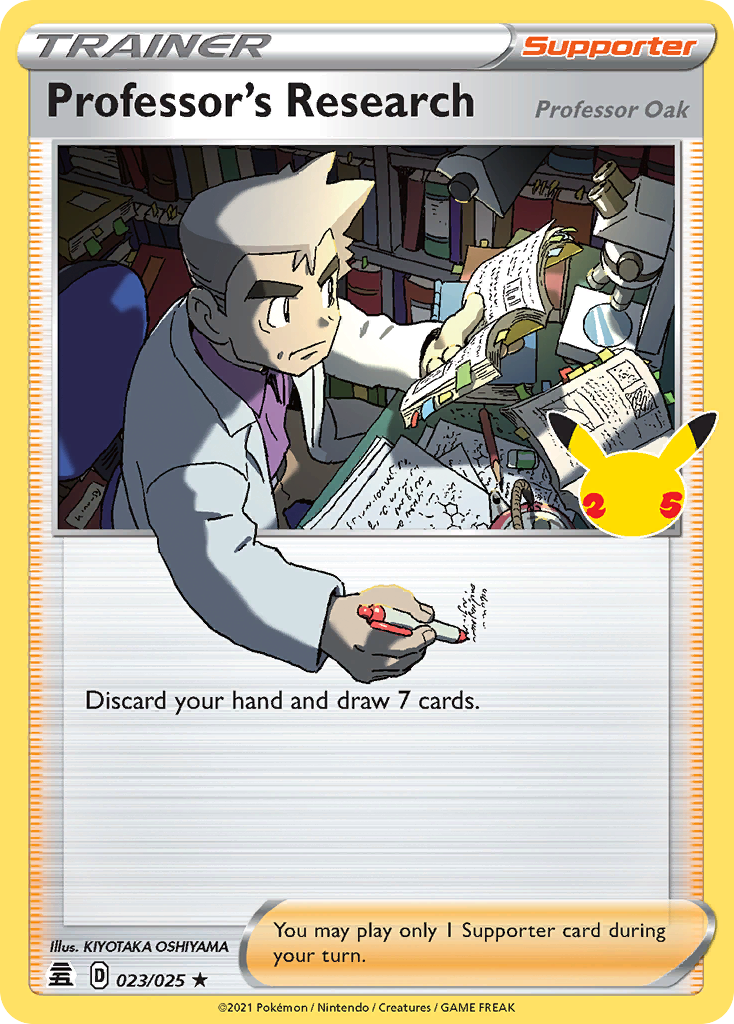Professor's Research (Professor Oak) – Celebrations 23 Pokémon card