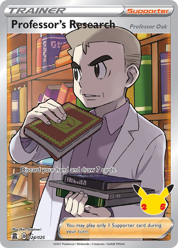Professor's Research (Professor Oak) – Celebrations 24 Pokémon card
